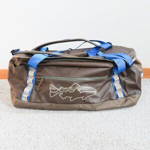 NWT Patagonia Black Hole Duffel 55L Basin Green Fitz Trout